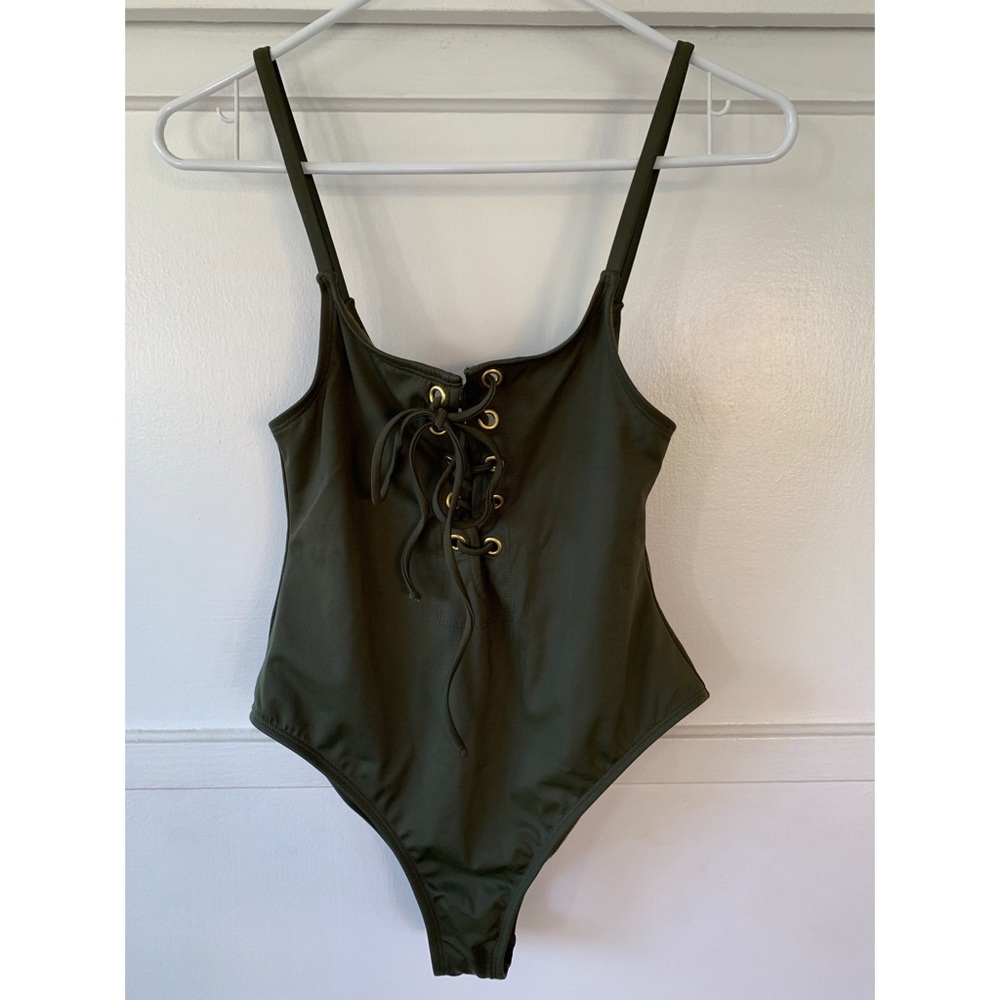 ARMY GREEN ONE PIECE BATHING SUIT